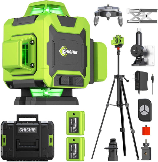 WEIDDW Laser Level 360° Green Cross Line Self Leveling Laser Measuring Tool
