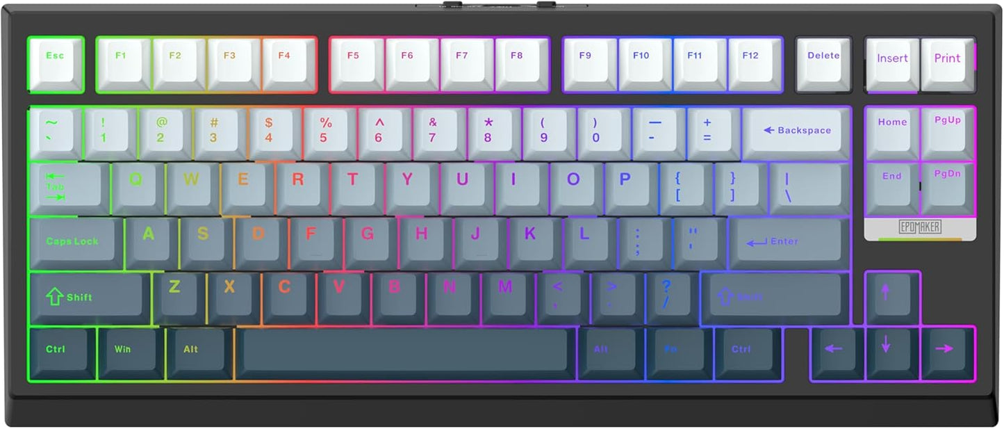 EPOMAKER G84 HE Wireless Hall Effect Keyboard, 8K Polling & 8000mAh, SOCD & DKS, Gaming Keyboard with Fast Trigger & Adjustable Actuation, RGB Backlit, PBT Keycap, Hot-Swap, for Win/Mac (Black)