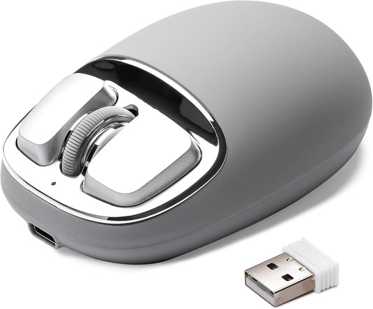 YUNZII C1 Wireless Tri-Mode Wireless Mouse 4800 DPI Optical (Gray)