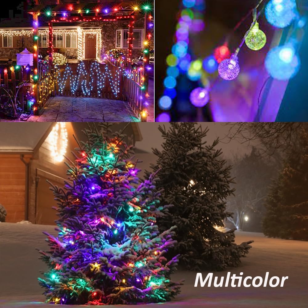Mocalido 50ft Color Changing Globe String Lights Indoor, Hanging Colored Lights for Bedroom 75 LED USB Powered with Remote, Classroom Fairy Lights, Camping Tent Decor