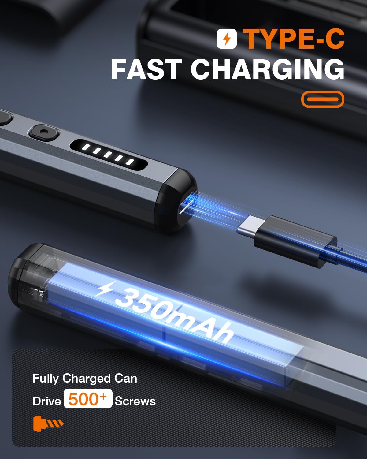 JOREST Mini Electric Screwdriver, Small Cordless Precision Screwdriver set with 38 Magnetic Bits, 5 Torque Settings, Repair Tool for iPhones, Laptop, Drone, Game Console, Camera; Gift for Father