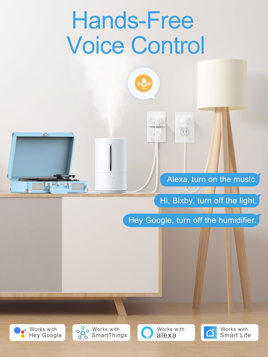 EIGHTREE Mini Smart Plug 5GHz Wi-Fi Compatible 15A, Smart Plugs That Work with Alexa & Google Home & SmartThings, Energy Monitor, Remote Control, Timer & Schedule, Wi-Fi Plugs