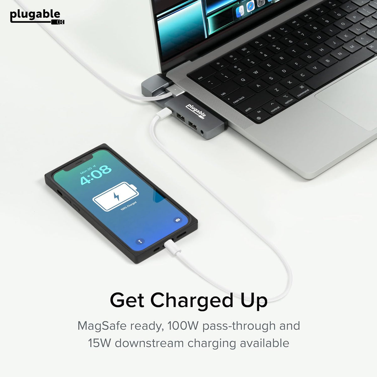 Plugable 5-in-1 USB C Hub for MacBook Pro & Air M1/M2/M3/M4/M5