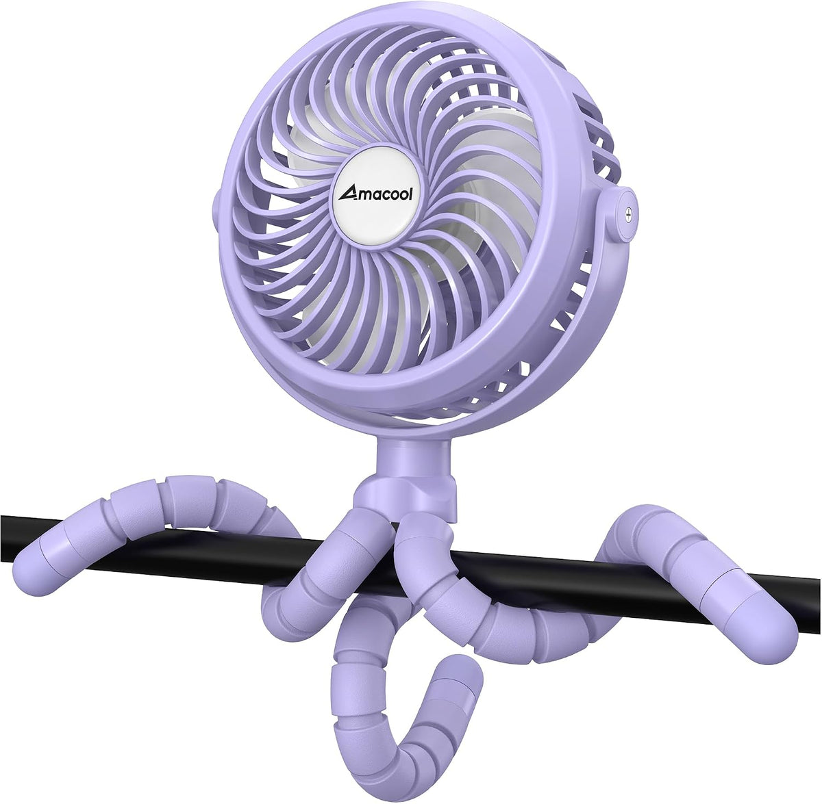 AMACOOL Battery Operated Stroller Fan, Portable Clip On Fan Rechargeable | Baby Travel Essentials for Beach Disney, Newborn Boy & Girl Gifts Registry Search, Cooling for Car Seat Wagon Crib Treadmill