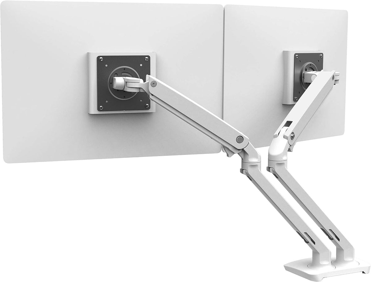 Ergotron – MXV Dual Monitor Arm, VESA Desk Mount – for 2 Monitors Up to 24 Inches, 7 to 20 lbs Each – Polished Aluminum