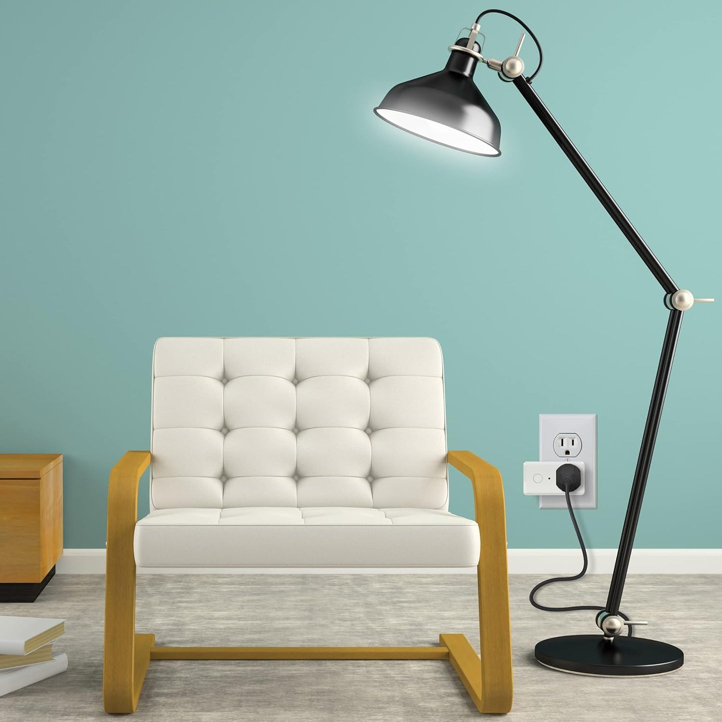 Feit Electric Smart Plug, WiFi Plug Compatible with Alexa and Google Home, Indoor Plug, No Hub Required, 2.4Ghz Network, Remote Control from Anywhere, 15 AMP, Smart Outlet Plug, White (Pack of 2)