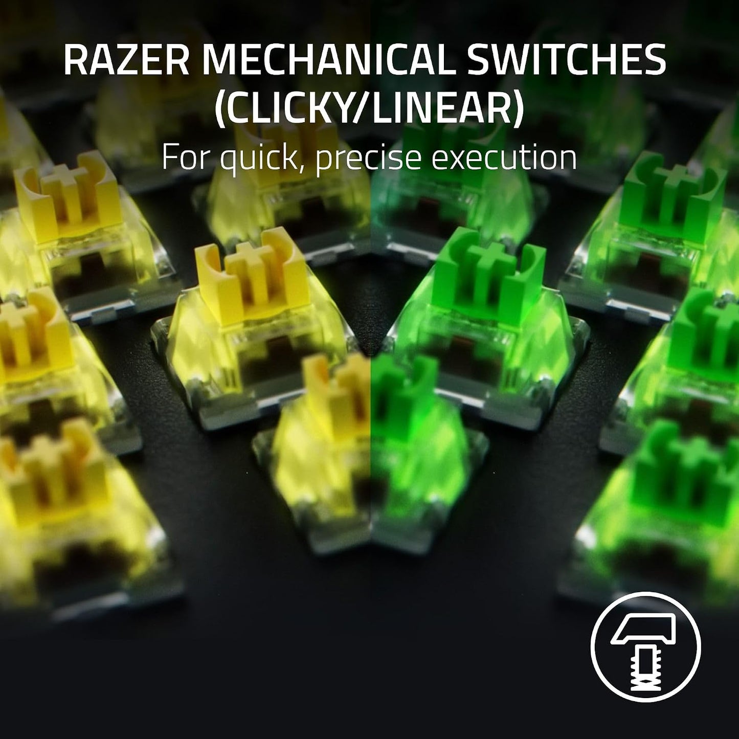 Razer BlackWidow V4 Mechanical Gaming Keyboard, Green Switches | Tactile & Clicky Switches, Chroma RGB, 6 Dedicated Macro Keys, Magnetic Wrist Rest, Doubleshot ABS Keycaps, Snap Tap