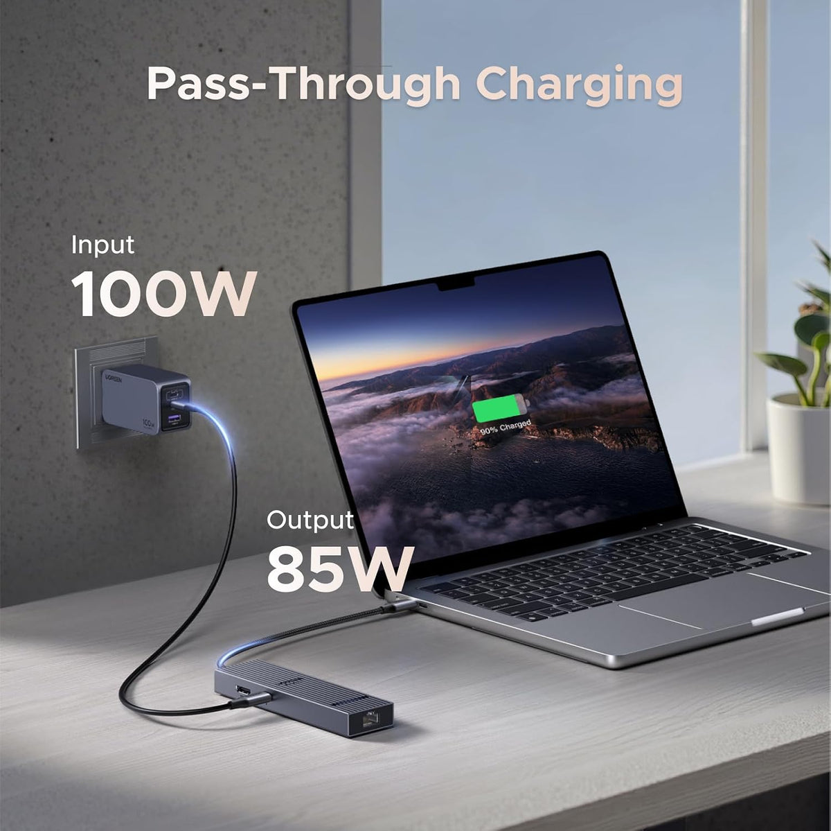 UGREEN Revodok Pro 6 in 1 USB C Hub Gigabit Ethernet Adapter 4K 60Hz HDMI
