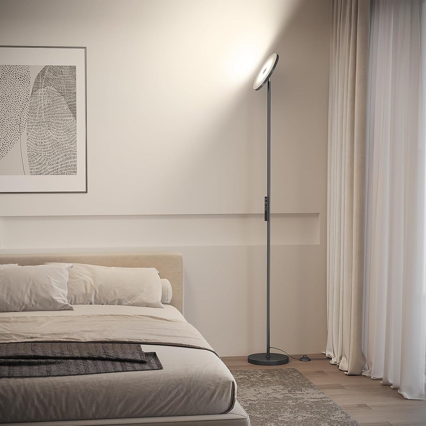 SUNMORY RGB Floor Lamps for Living Room, LED Lamp with APP Remote Control | 32W Bright LED Lights, Tall Standing Lamp with Stepless Dimmable, Modern Torchiere Corner Lamp for Bedroom, Gaming Room