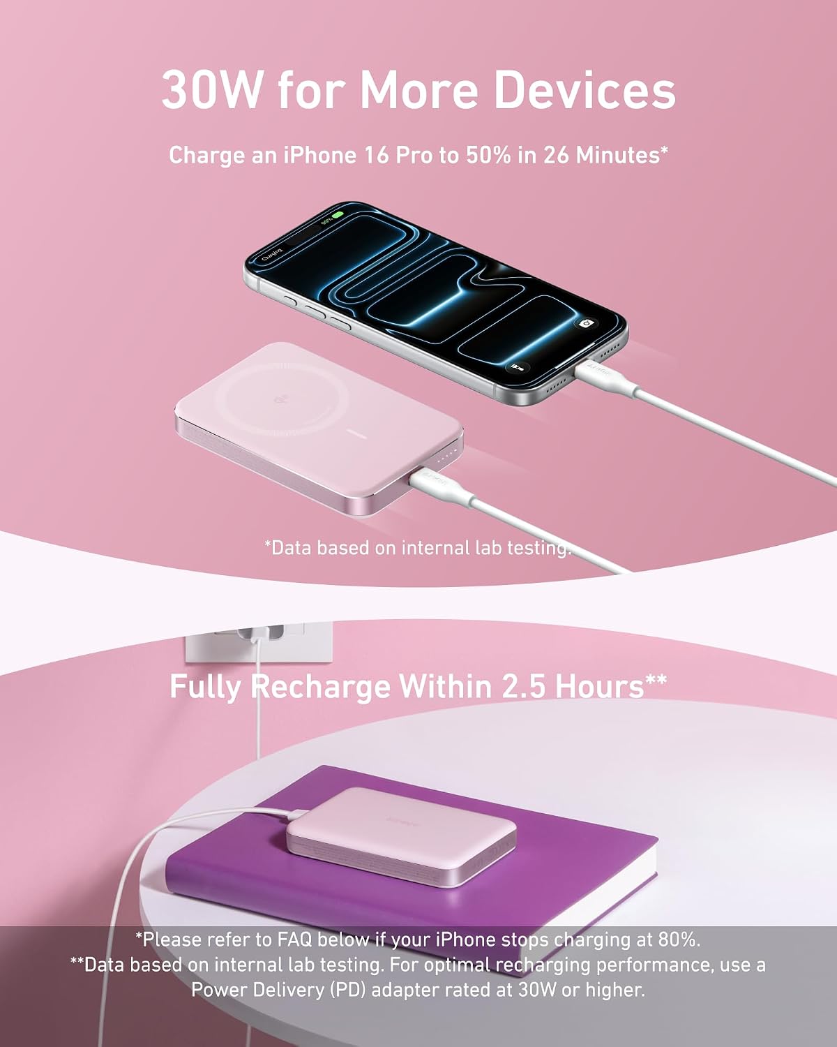 Anker MagGo Power Bank, 10,000mAh Qi2-Certified 15W Portable Charger | Portable, MagSafe compatible, ergonomic design, for iPhone 15/16/17 series, AirPods and more