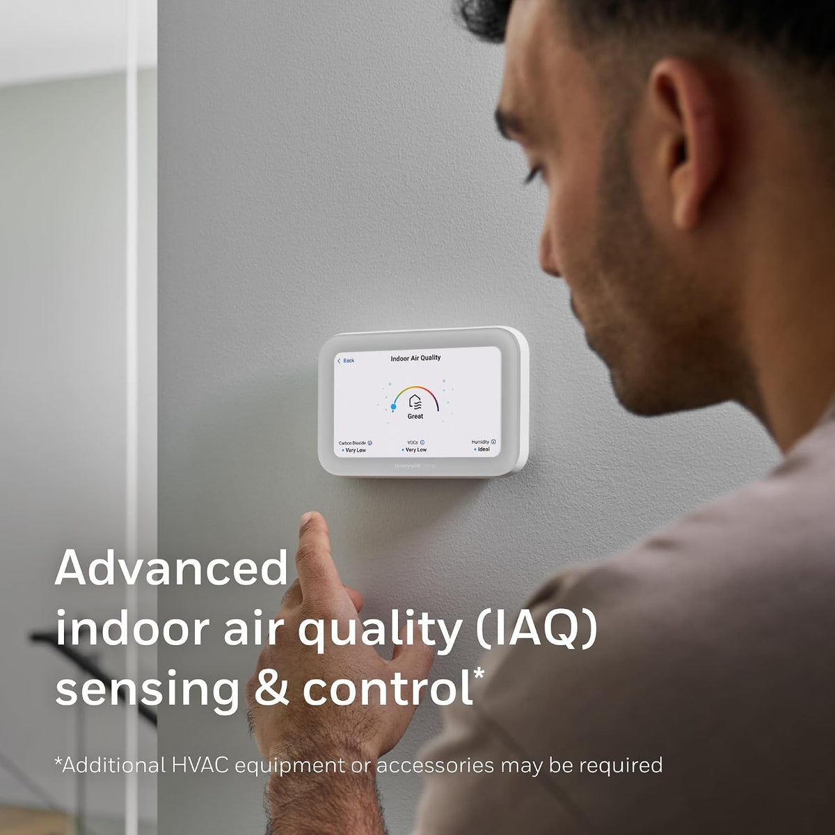 Honeywell Home X8S Premium Smart Programmable Wi-Fi Thermostat with Sensor, Video Doorbell Access, Humidity Control, 5" Customizable Touchscreen, Energy Star, Works with Alexa, Matter, Apple, Google