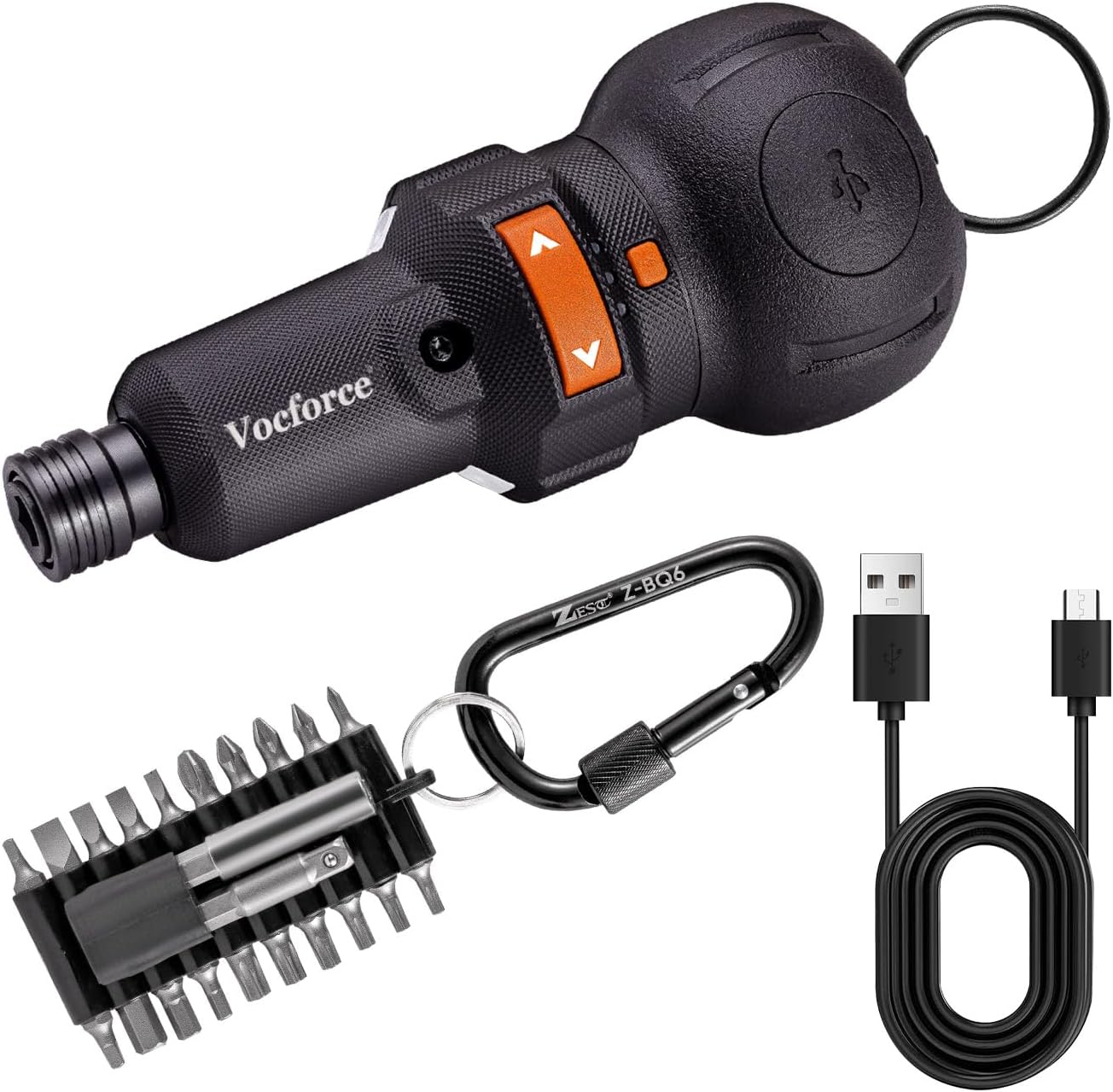 4V Electric Screwdriver Cordless Set, 5" Compact | 400RPM, USB C Rechargeable, 3-Speed, 3-Torque, 22PC Magnetic Bits, Dual LED Light for Tight Space Small Projects