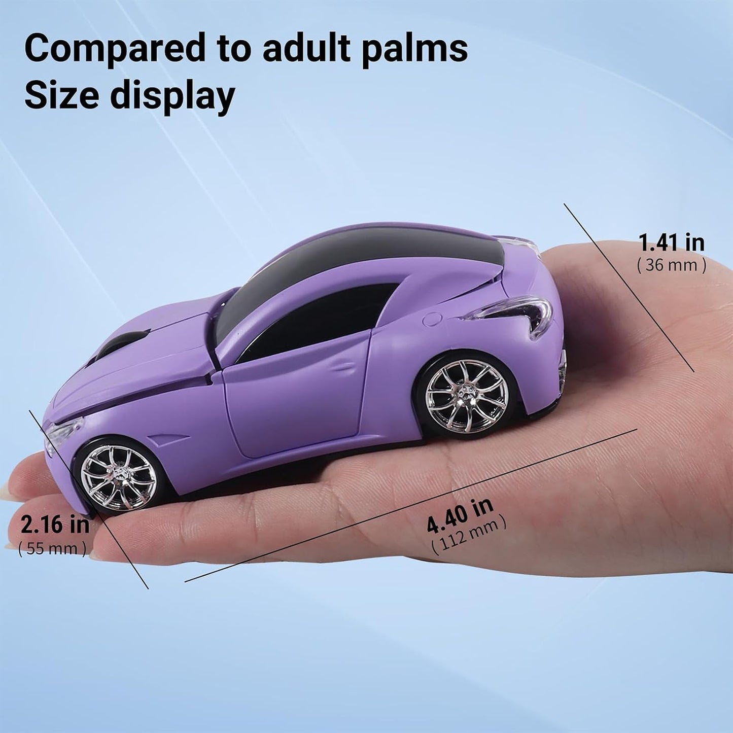 elec Space Car Mouse, Wireless Mouse (Purple)