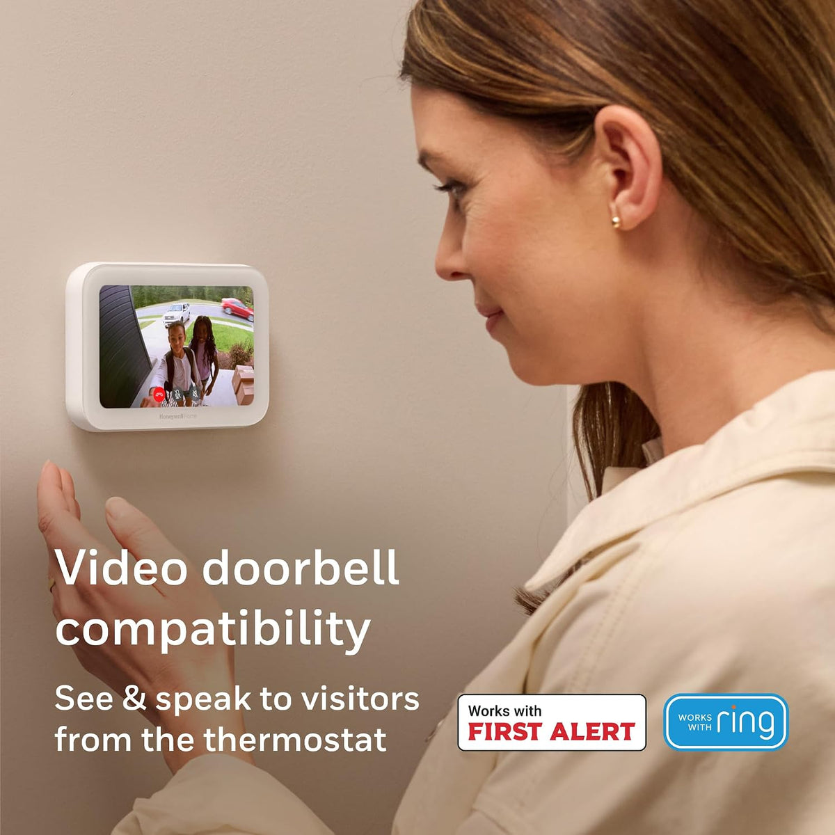 Honeywell Home X8S Premium Smart Programmable Wi-Fi Thermostat with Sensor, Video Doorbell Access, Humidity Control, 5" Customizable Touchscreen, Energy Star, Works with Alexa, Matter, Apple, Google