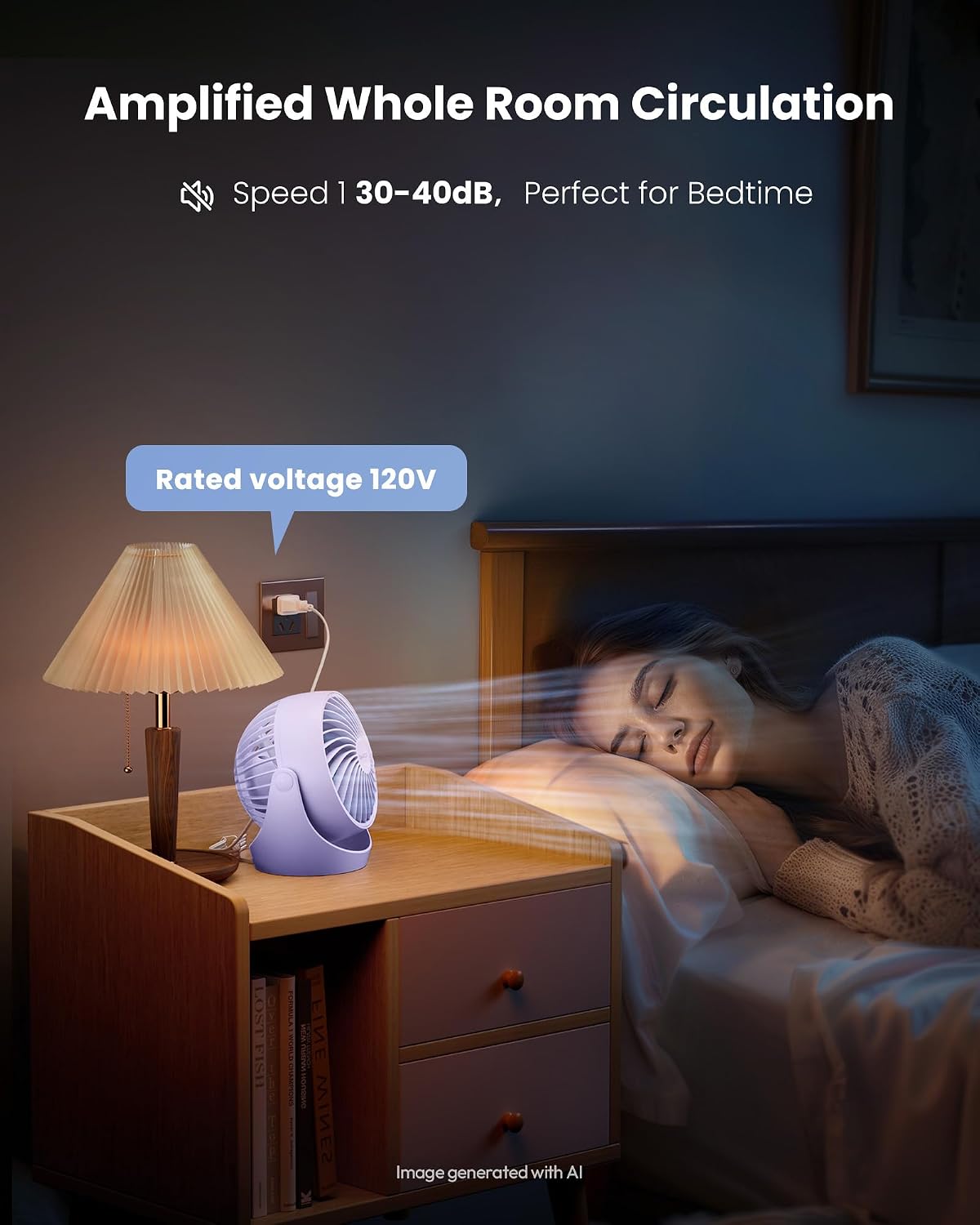 Gaiatop Desk Fan, 5-Inch Portable Electric Table Desktop Air Circulator Fan | Powerful with 3 Speed 360° Adjustable Tilt Compact Design For Cooling Home Room Bedroom Bathroom Kitchen Office