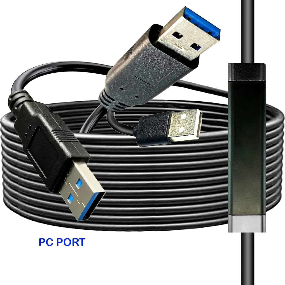 YOTETION Long USB3.0 A to A 80FT Cable,USB3.0 A Wire Rod to USB A 3.0 Cable Male to Male Data Compatible with Hard Drive, Camera, DVD Player, TV, Flash Light, Hub, Monitor, Speaker, and More