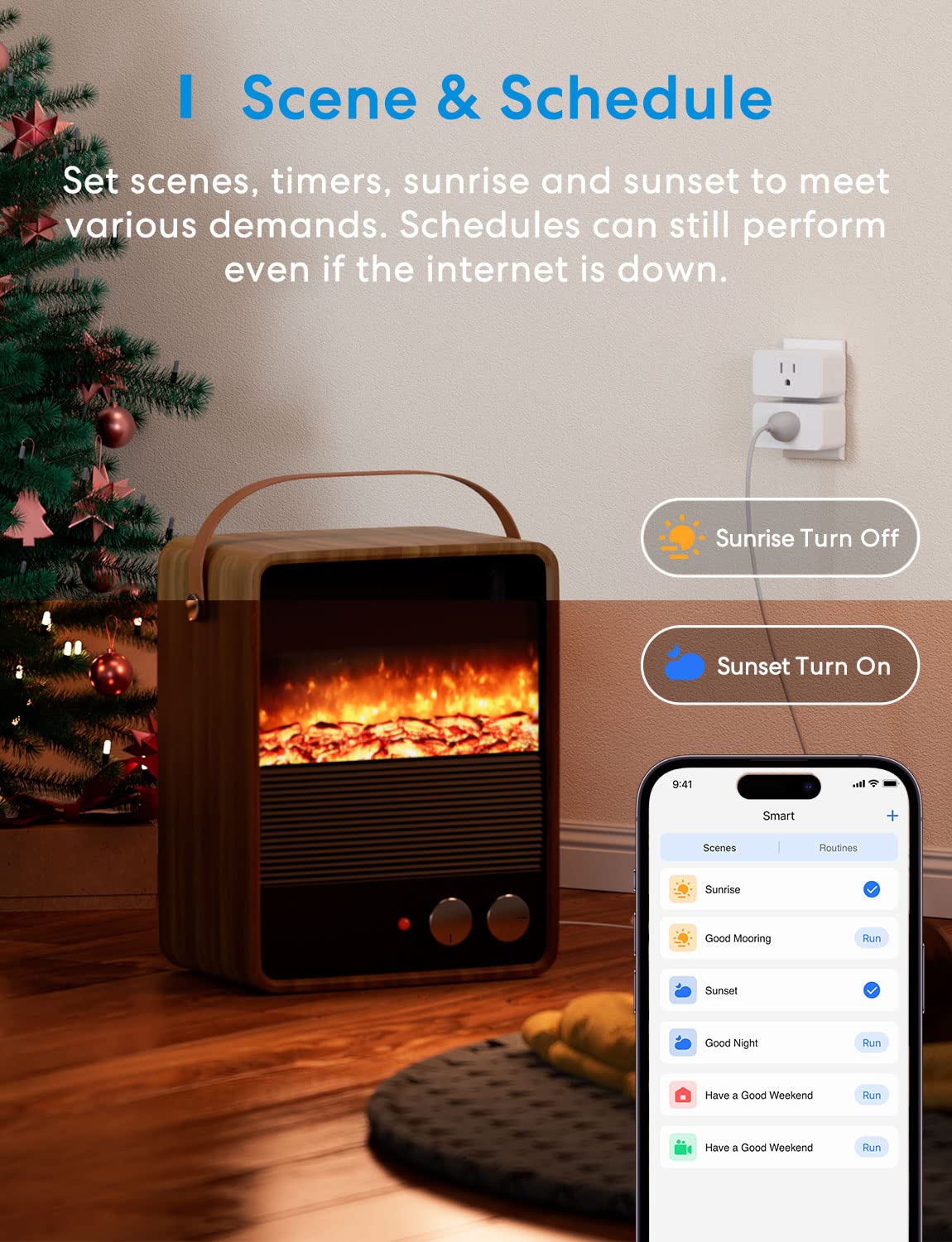 meross Smart Plug Mini Support Apple HomeKit, Siri, Alexa, App Control, Timer, 15A & Reliable Wi-Fi, No Hub Needed, 2.4G WiFi Only, 2 Pack