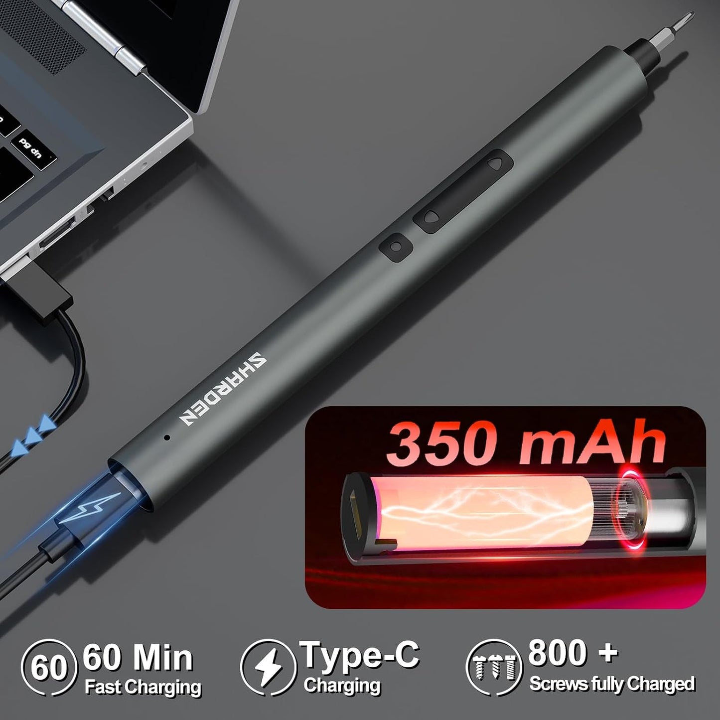 75 IN 1 Mini Electric Screwdriver Set, Power Screwdriver | 71 S2 Precision Bits, 3 LED Lights, Magnetic Storage, USB-C Charging, Cordless Screwdriver Repair Tool Kit for Electronics