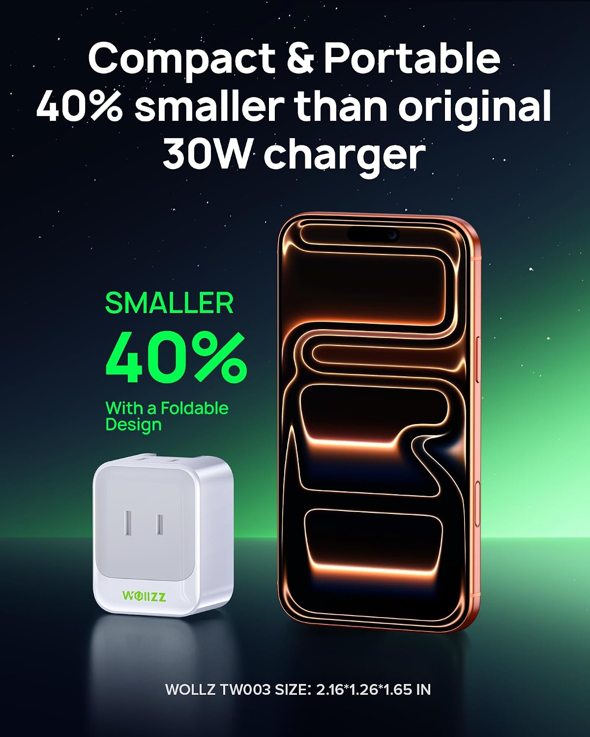 5-in-1 Wall Outlet Extender, Supports PD 30W/QC 18W Fast Charging, Multi Plug Foldable Wall Charger with 5 Ports 2 AC, 2 USB-C, 1 USB-A for MacBook Pro, Galaxy, Dell, iPhone 17/16, iPad Pro, and More