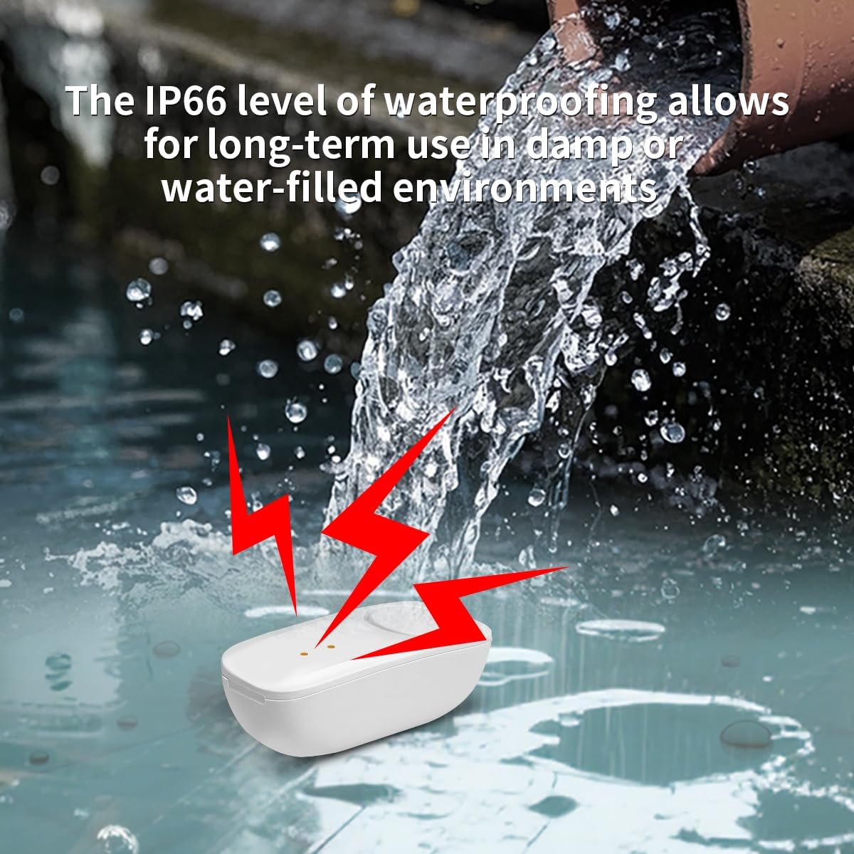 Ultra-Long Range Water Leak Detectors (3-Pack), 2000ft/600m Ultra-Long Range Water Alarm & Leak Detector, 110dB Siren & Instant App Alerts, Suitable for Home, Basement, Kitchen