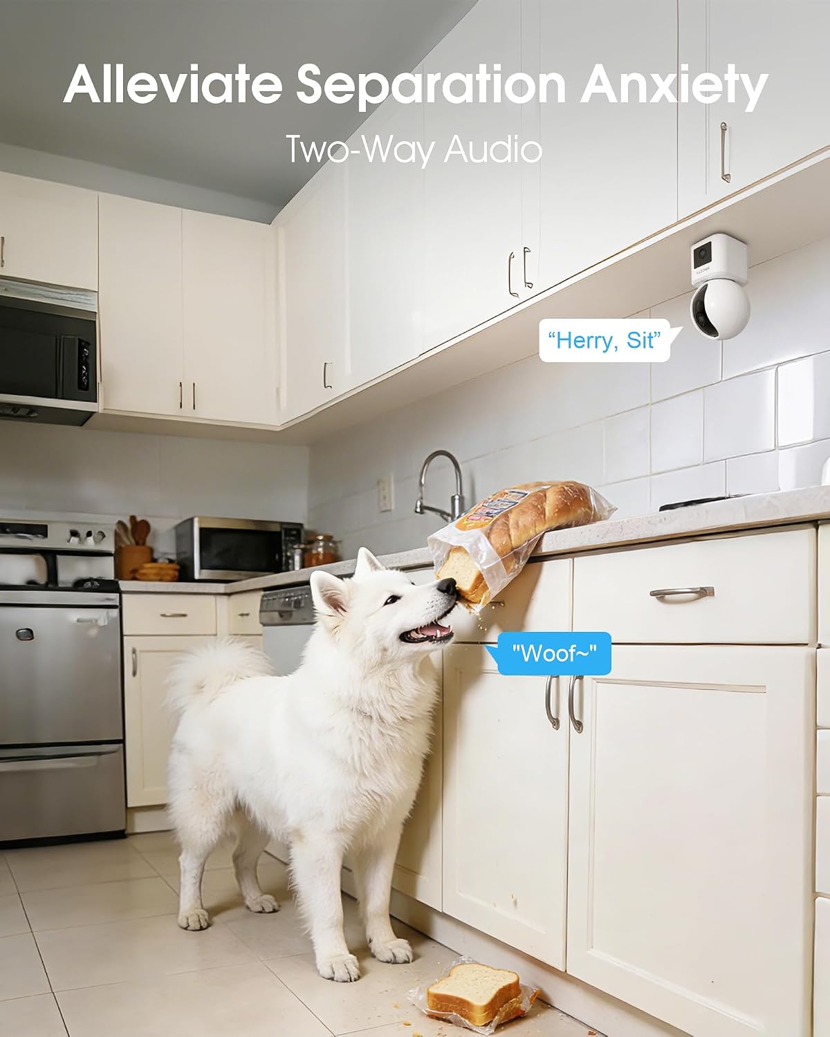 ARCCTV Dual Lens Indoor Security Camera 2 Pack, 2.5K HD Pet Camera