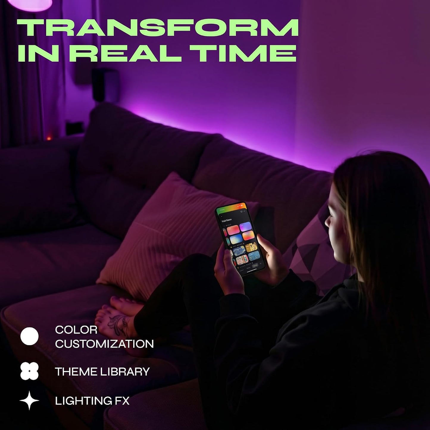 LIFX Smart LED Light Strip - RGB + Tunable White, Matter, Alexa - 20ft | Apple Homekit WiFi 2.4GHz only. Tunable white 1500K-9000K, Dimmable Multicolor 24 zones, Cut or Extend For bedrooms, gaming