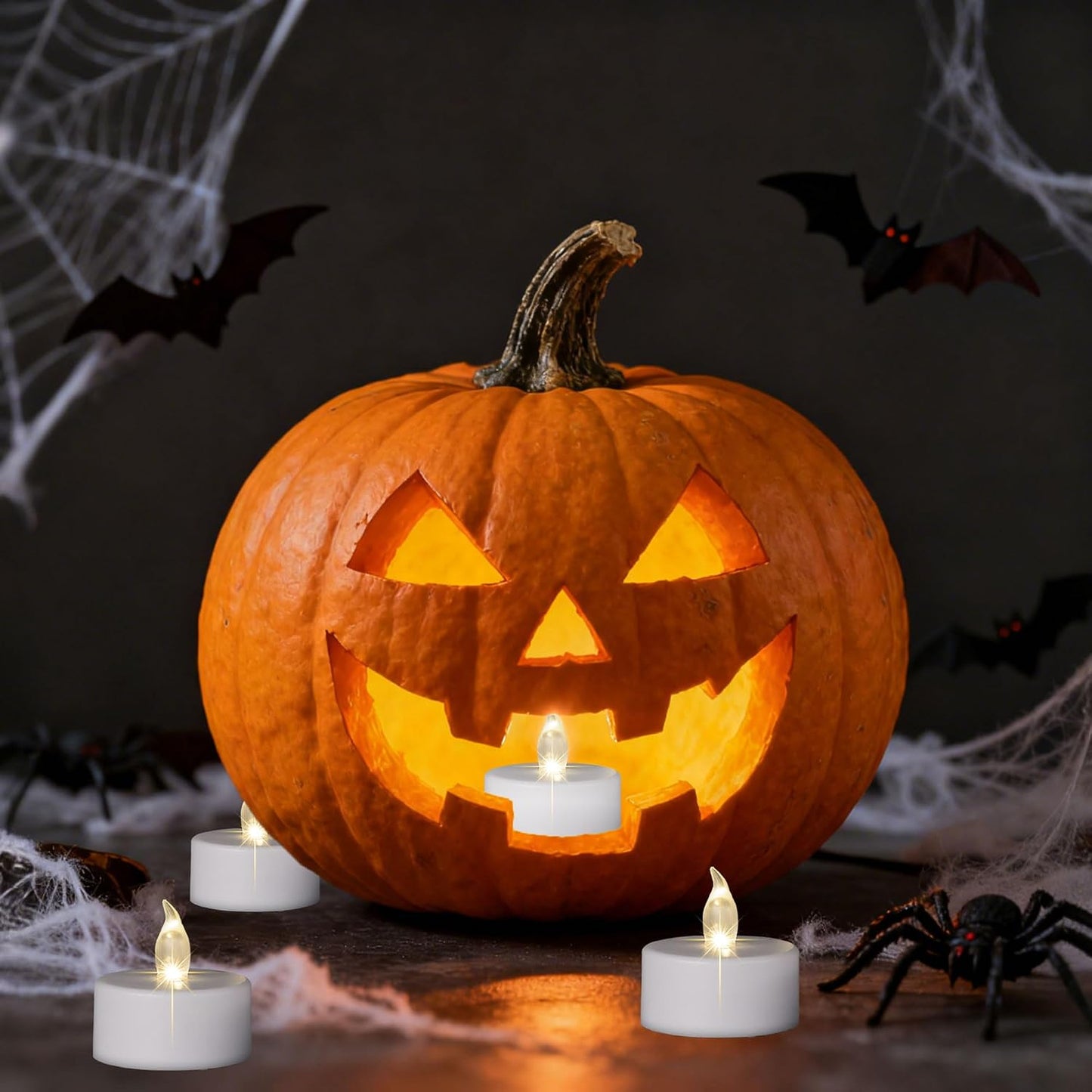Battery Operated Tea Lights Candles 100 Pack,Flameless Candles Warm White | Realistic and Bright Flickering 200Hours Long Lasting for Wedding Halloween Christmas Easter various Table Home Decor