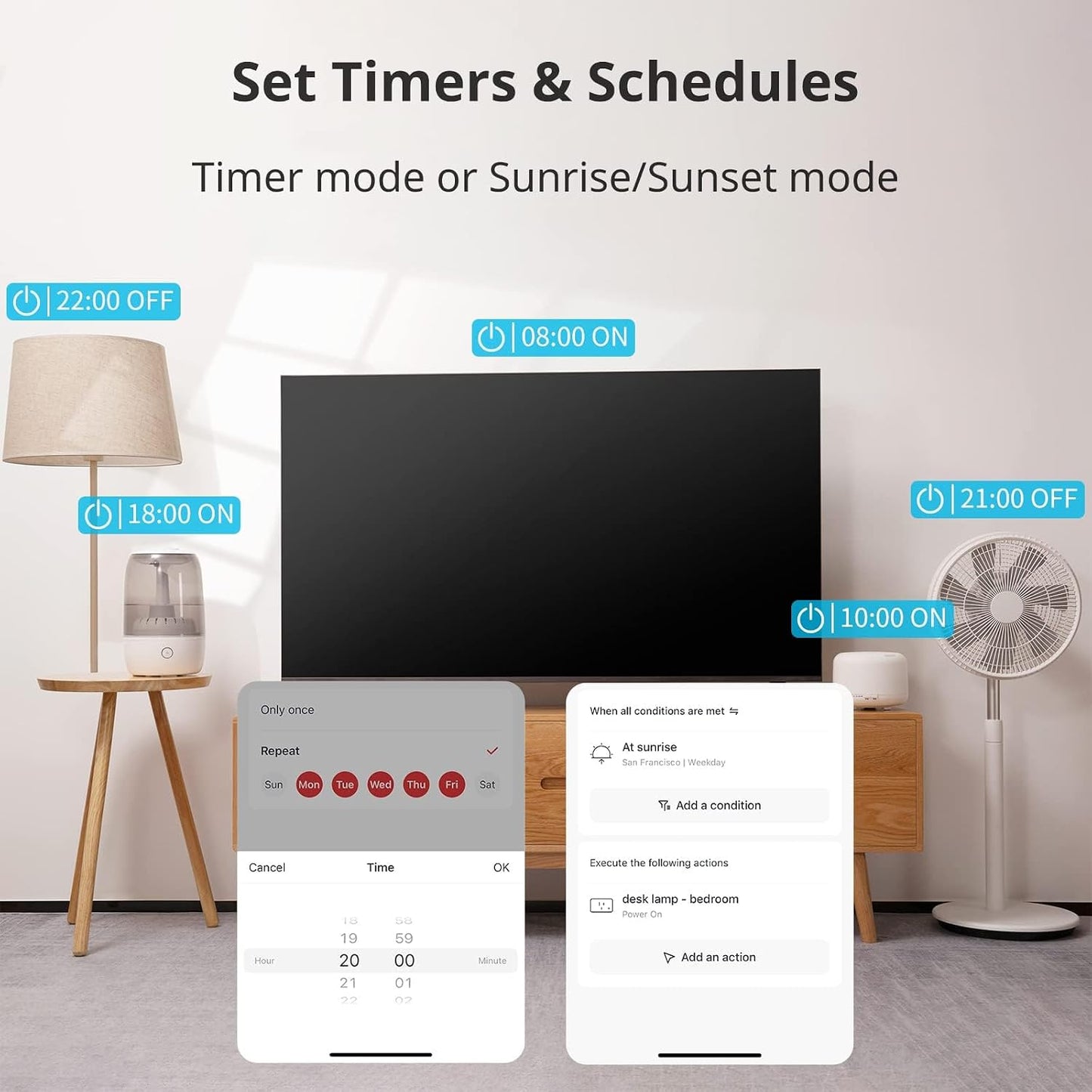 SwitchBot Smart Plug Mini, 15A Energy Monitoring, WiFi & Bluetooth Outlet, Compatible with Alexa, Google Assistant, Home Assistant, App Control, Timer Function, No Hub Required, Compact Design