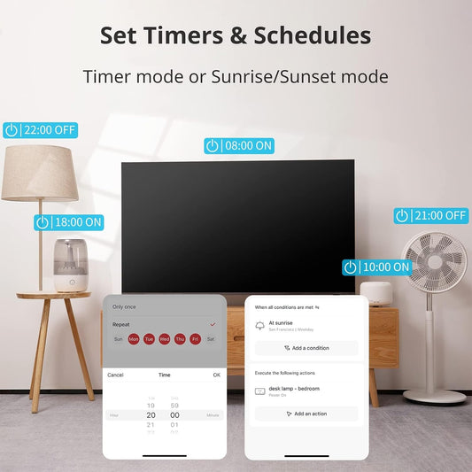 【2025 New】 SwitchBot Smart Plug Mini 15A(4 Pack) with Remote, Energy Monitor, Smart Home WiFi(2.4GHz), Compatible with Alexa & Google Home, APP Remote Control & Timer Function, No Hub Required