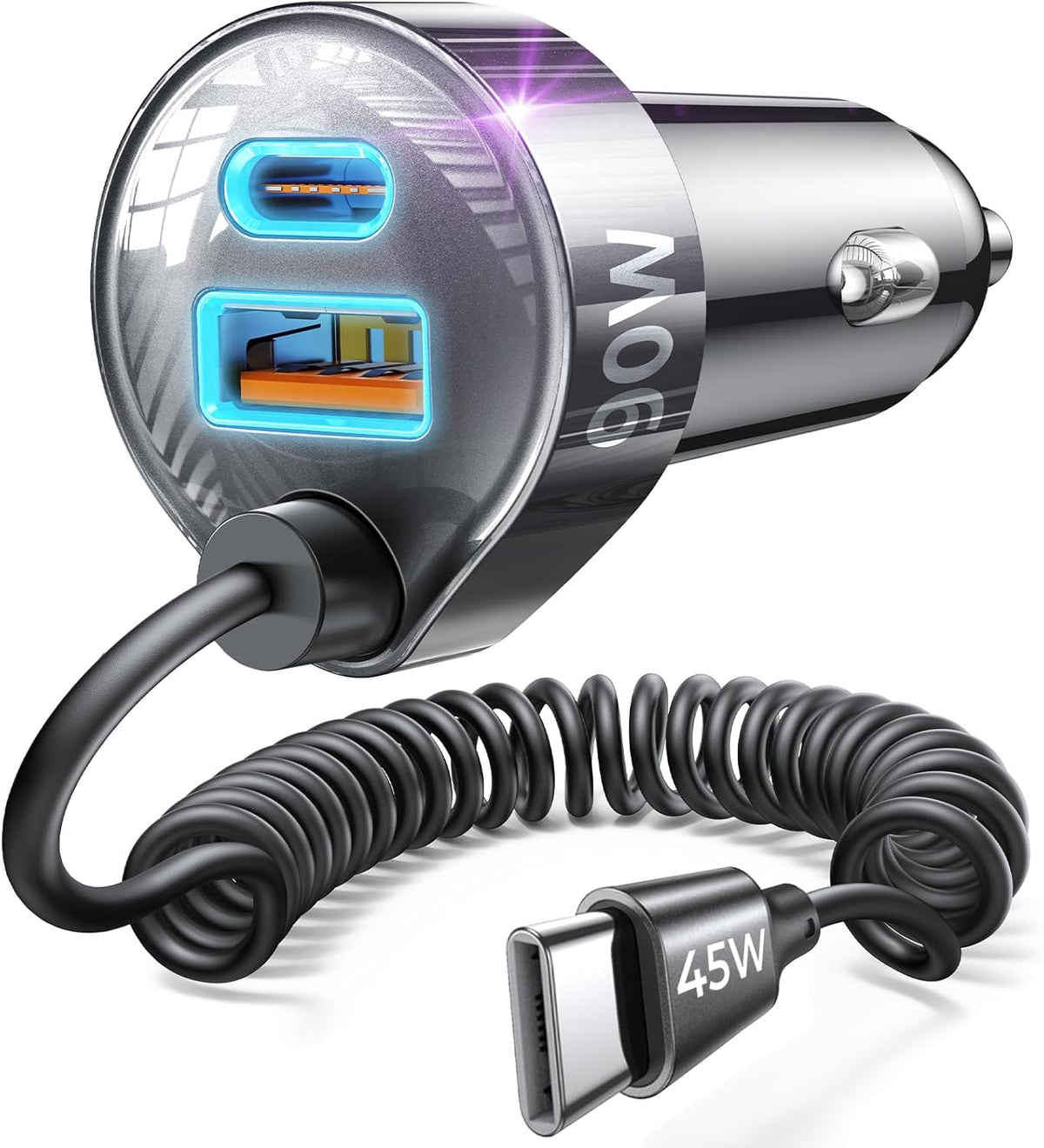 LISEN 90W for iPhone 17 16 15 Pro Max Car Charger USB C Fast Charge | Super Fast for iPhone 17e 16e Cigarette Lighter USB C Adapter for iPhone 17 Pro Max,Samsung Galaxy S26 Ultra, Car Accessories