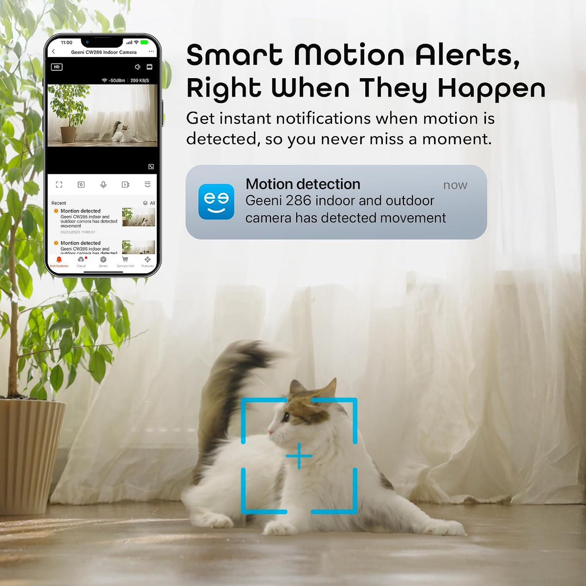 Geeni Mini 1080P Indoor/Outdoor Security Camera, Wi-Fi Cameras, 2-Pack
