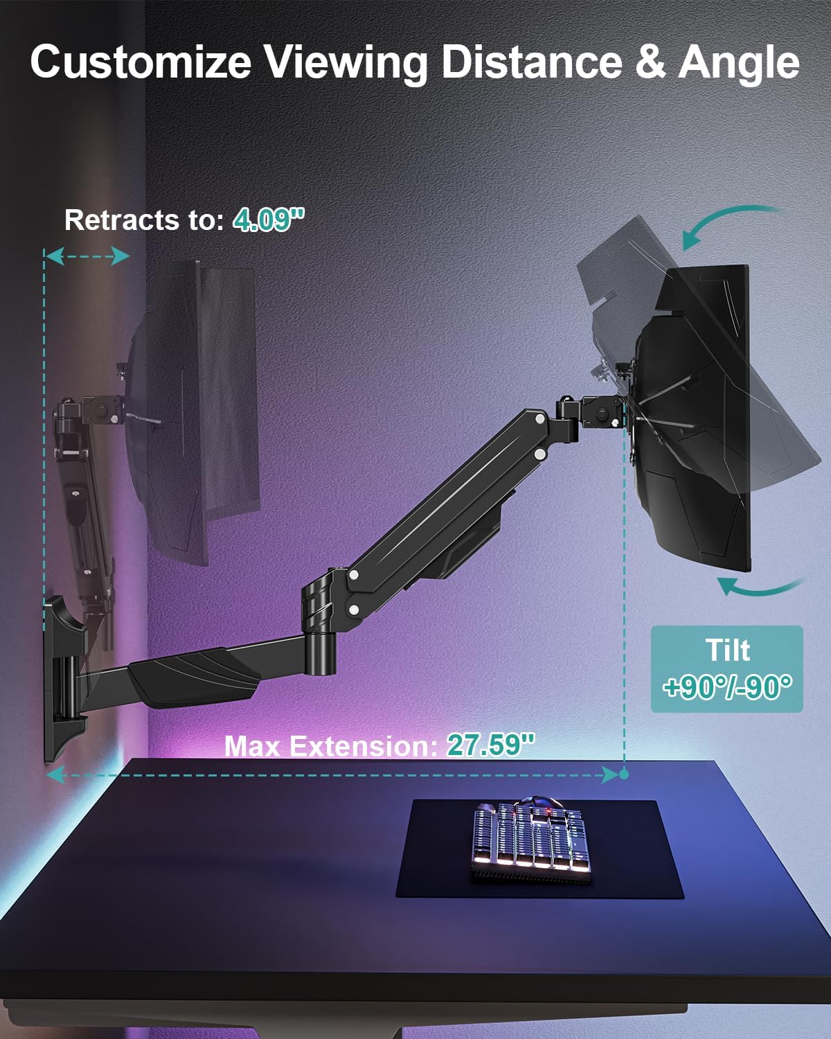 MOUNT PRO Monitor Wall Mount for Max 43" Ultrawide Screens