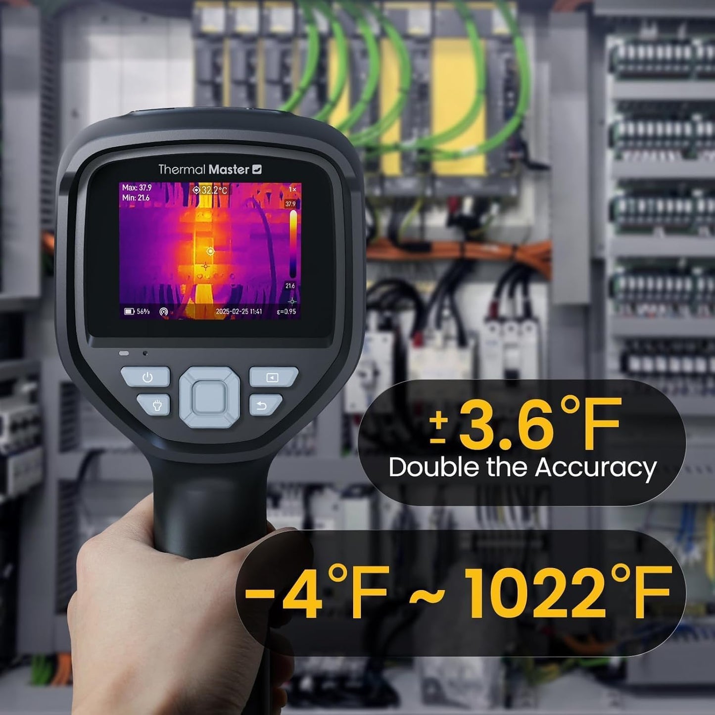 Thermal Master Thor002 Handheld Thermal Camera, 512 × 384 X³ Resolution | 3.5" IPS Screen, 5 Imaging Modes, -4℉ to 1022℉, ±3.6℉ Accuracy Thermal Imaging Camera for Home, HVAC, Electrical Inspections