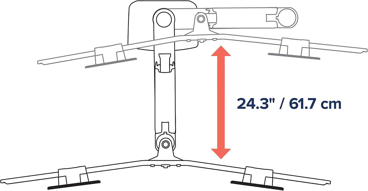 Ergotron – LX Dual Direct Monitor Arm, VESA Desk Mount – for 2 Monitors Up to 25 Inches, 2 to 11 lbs Each – White