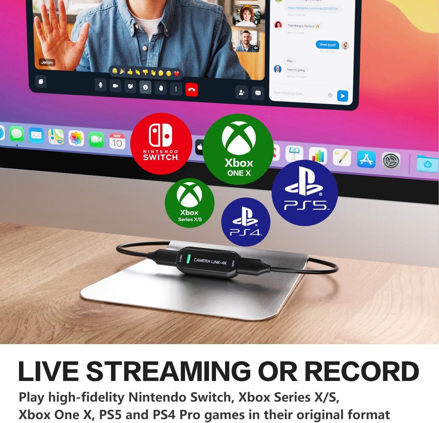 Cam Link 4K – External Capture Card for DSLR Camcorder ActionCam as Webcam, HDMI to USB 3.0, Meet/Stream/Record in 4K60/1080p120, Easy Connect for OBS/Zoom, Windows/Mac