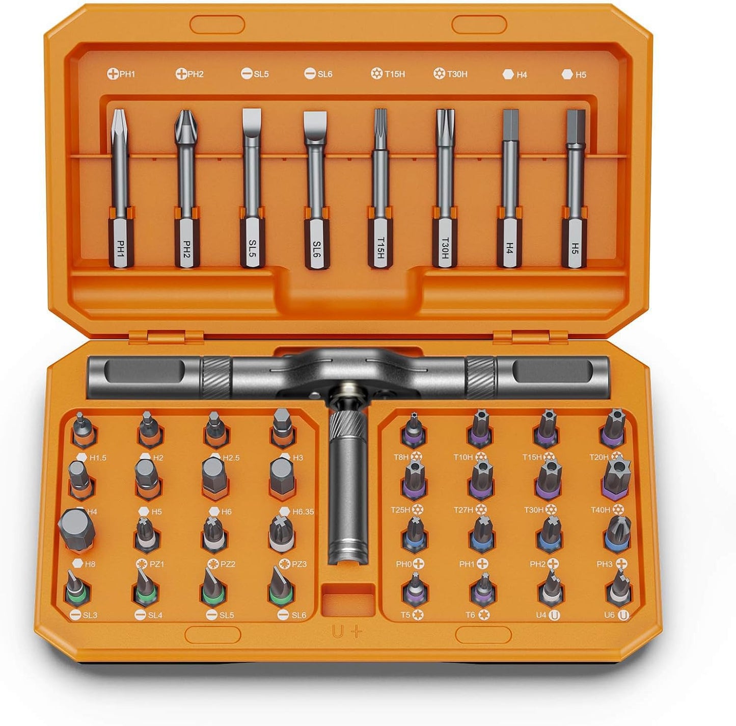 40 in 1 Magnetic Screwdriver Set, DIY Ratchet Screwdriver Set with T Handle Detachable, Versatile Portable Precision Tool Kit for Computer, Furniture, Bicycle