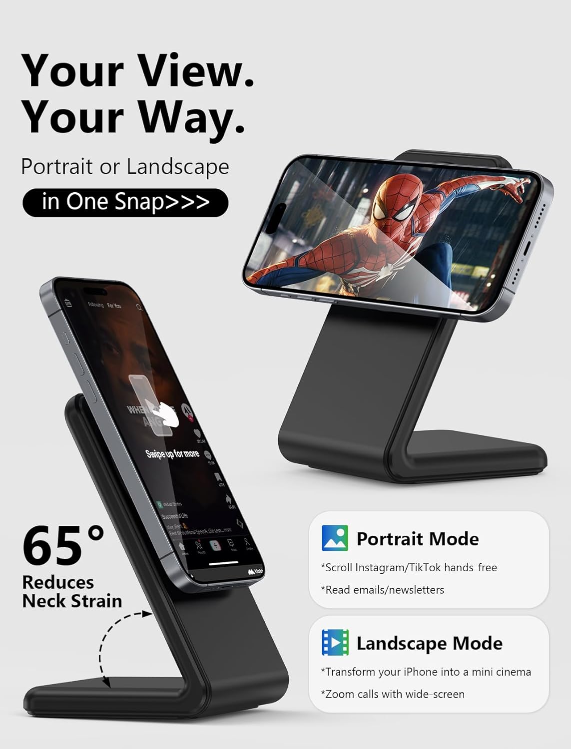 2Pack for MagSafe Charger- Magnetic Wireless Charger for iPhone 12-17,Black | Fast Charging | Magnetic iPhone Charging | for iPhone Charger Stand
