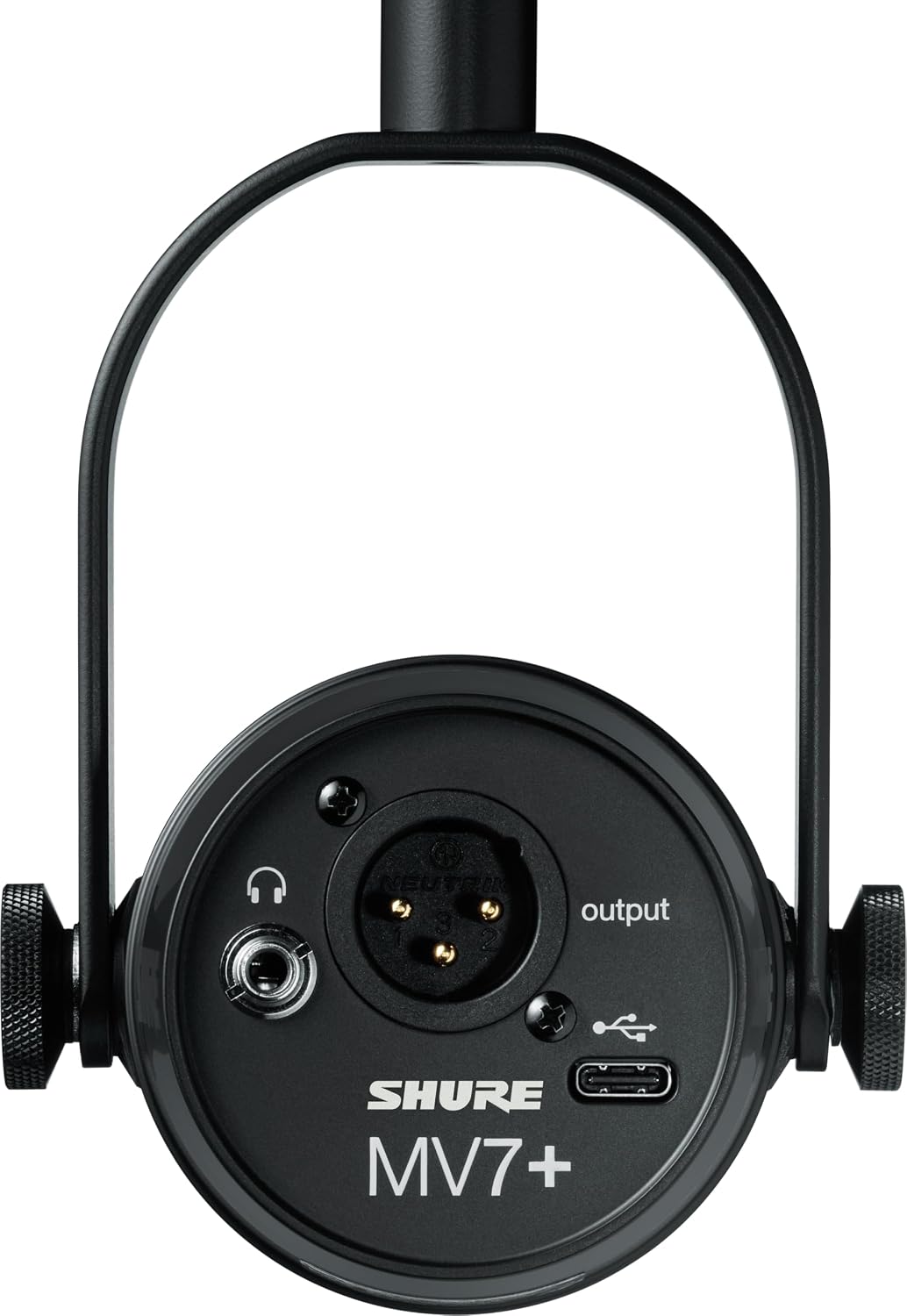 Shure MV7+ Podcast Dynamic Microphone with Articulating Desktop Boom Arm. OBS Certified, Enhanced Audio, LED Touch Panel, USB-C & XLR Outputs, Auto Level Mode, Digital Pop Filter, Reverb -Black