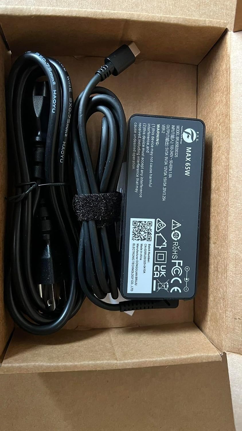 Famous Tech Shop 65W 45W USB C Laptop Charger for ThinkPad Chromebook Yoga IdeaPad ThinkBook, Fast Charging Type C Power Adapter with Cable for Laptop Tablet Smartphone