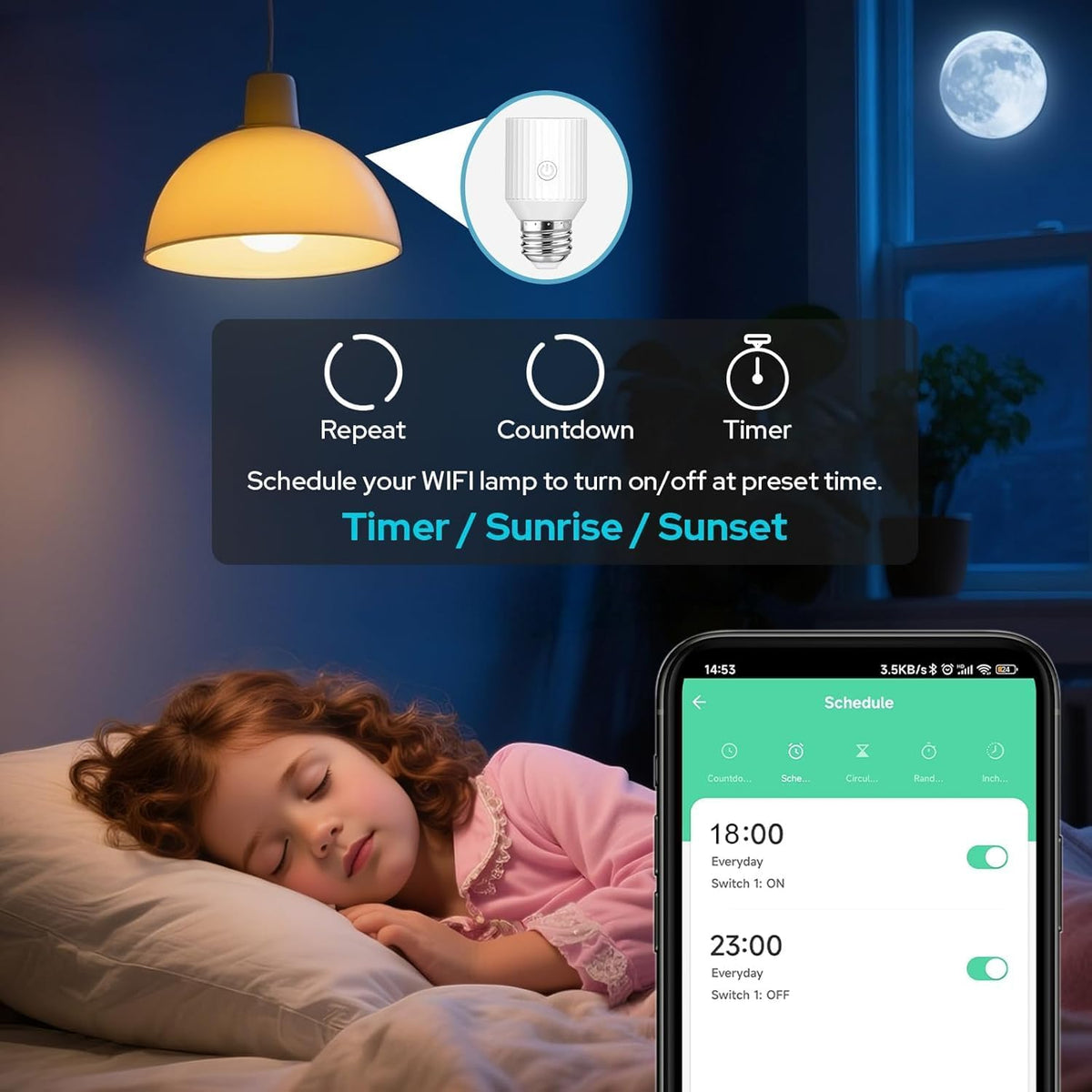 LoraTap Smart Wi-Fi Light Bulb Socket Adapter, Voice for Alexa/Google, Smart Life App Group & Timer, 60W Max, Incandescent Compatible, E26/E27, 3 Pack