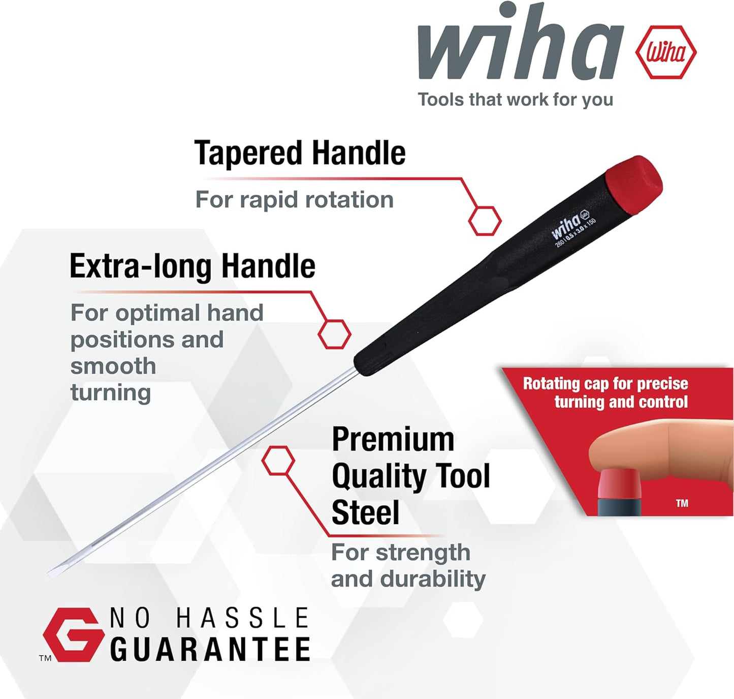 Wiha 26197 Precision Screwdriver Set, 7-Piece Mini Slotted & Phillips, PicoFinish Handles with Rotating Caps, Small Screwdrivers for Electronics & Fine Work | PicoFinish Handles with Rotating Caps, Small Screwdrivers for Electronics and Fine Work