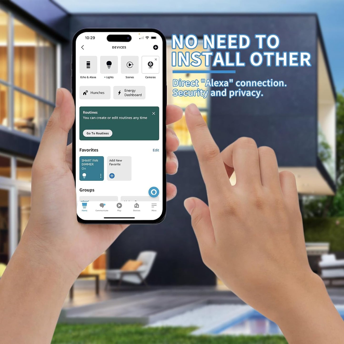 Smart Plug-in Dimmer, Wireless Dimmer Plug with Remote for Indoor Home Lighting, Digital Light Switch for Lamp Compatible with Alexa, for Dimmable LED/CFL Lights and Incandescent/Halogen