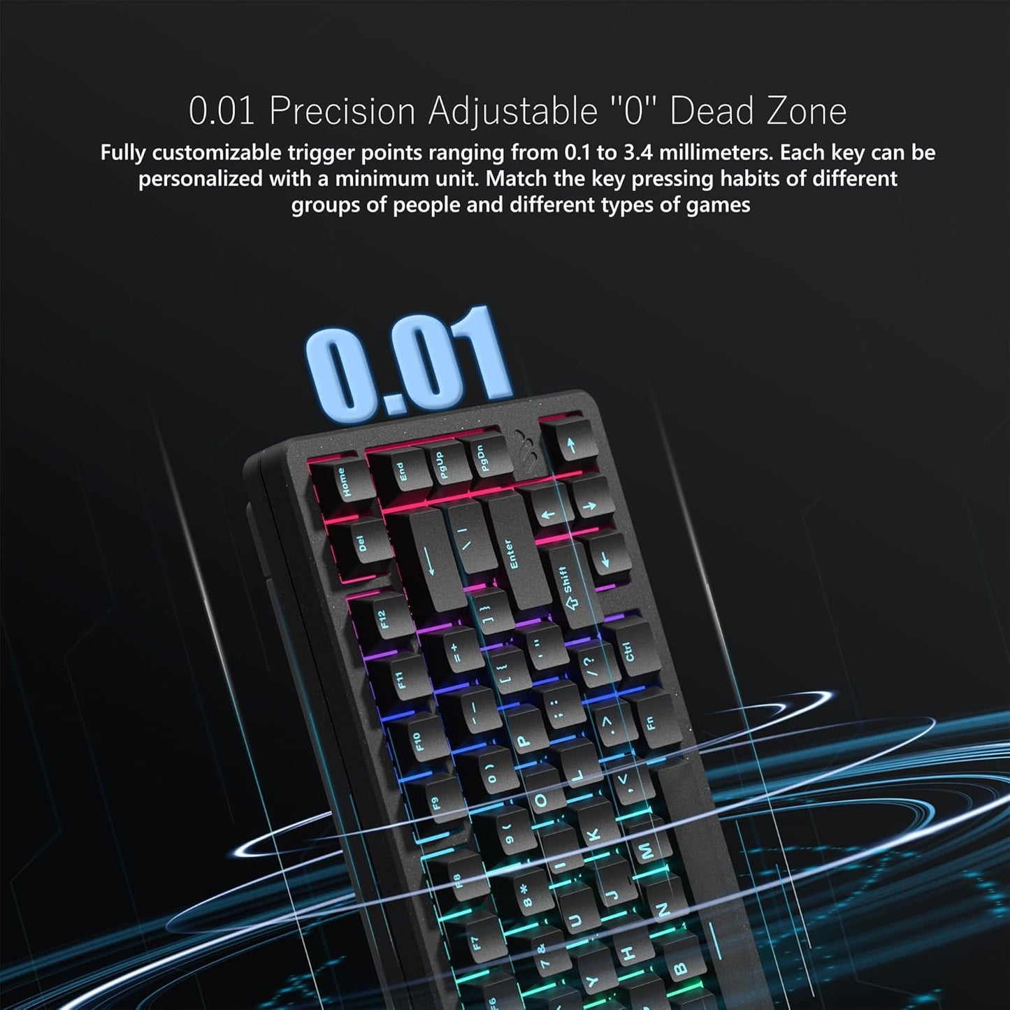 Womier SK75 TMR/HE Keyboard Gaming 75% Hall Effec, Mechanical Keyboard | Rapid Trigger Wireless Custom Magnetic Switch Keyboard with 8000 Hz Hot Swap, BT/2.4G/USB-C with Mac Windows Linux-Aluminum
