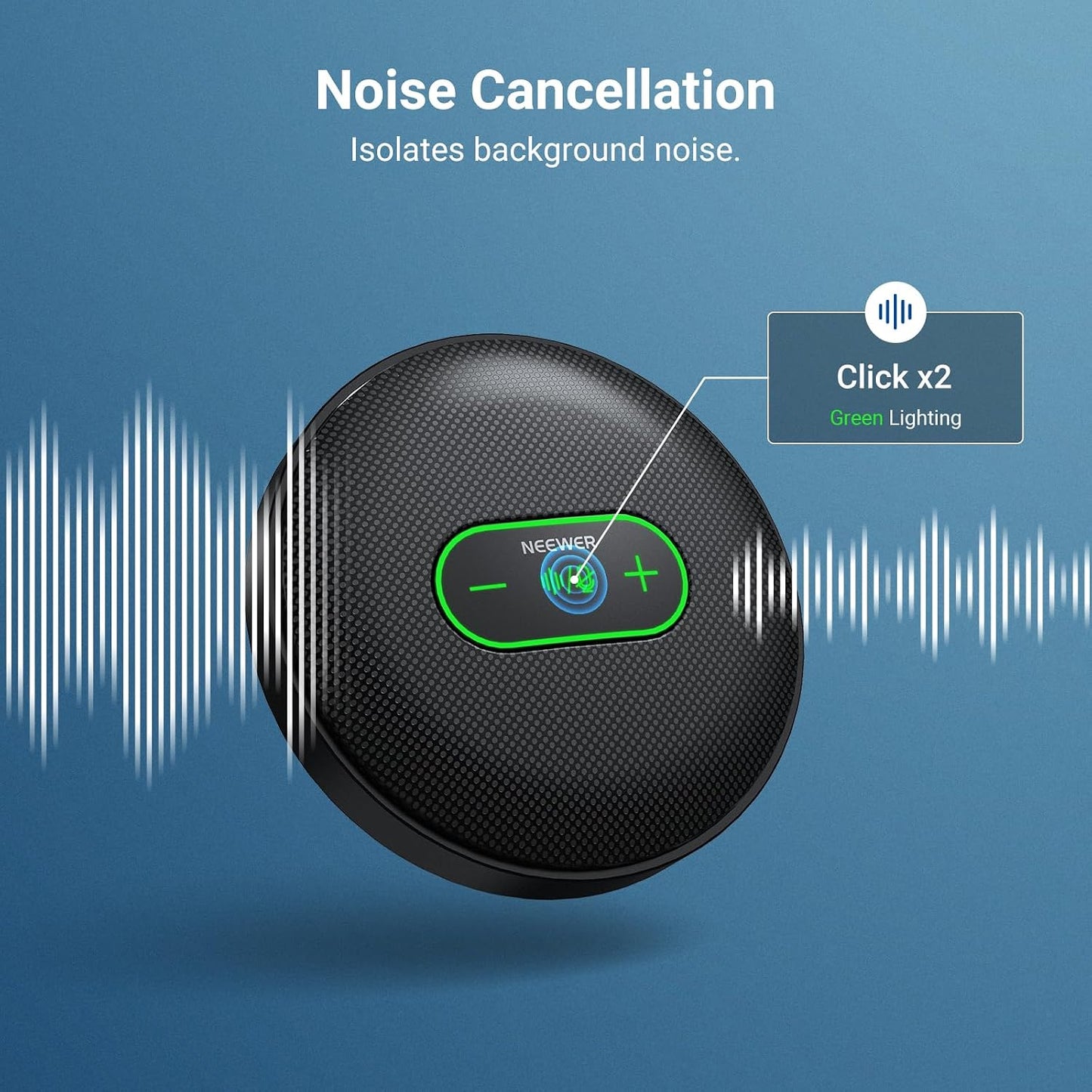 NEEWER UM04 USB Microphone, AI Cancelling Desktop Omnidirectional Condenser Mic with 48KHz/24Bit Mute for Online Meeting Recording Skype Teaching Windows Computer Laptop PC Mac Phone (Not Speaker)
