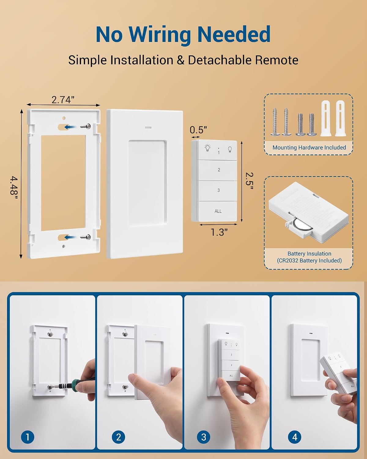 DEWENWILS Wireless Remote Control Outlet, 2 Independent Control Sockets