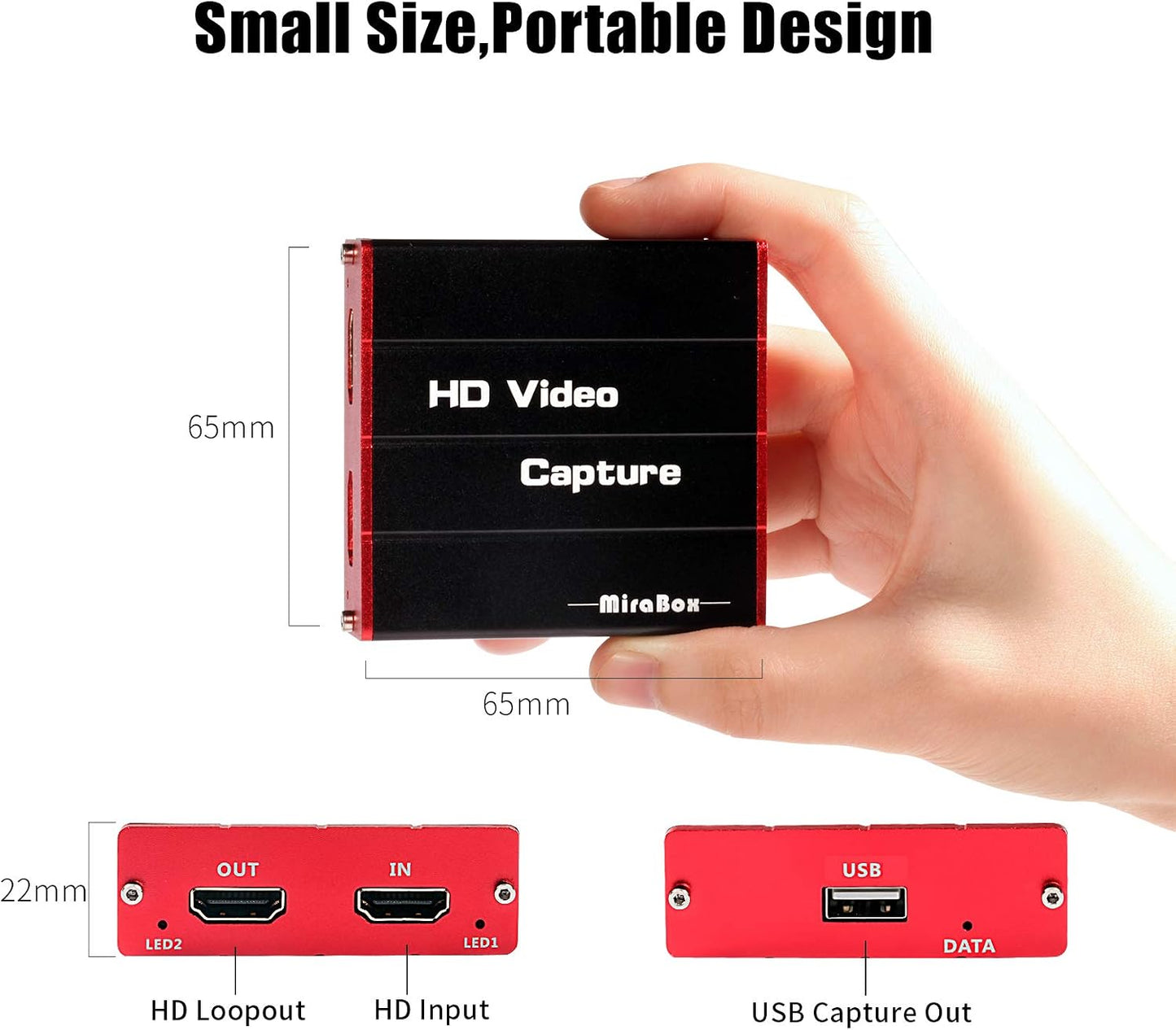 USB3.0 HDMI Video Capture Card for Nintendo Switch, 1080P 60FPS HD Game Capture Device Cam Link With HDMI Passthrough Work with DSLR Xbox PS4 for OBS Twitch Game Live Streaming and Recording