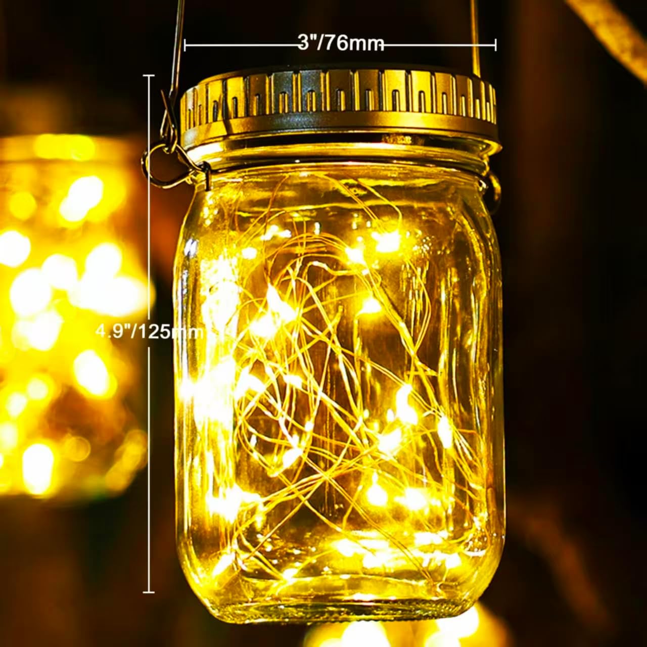Cooo 12 Pack Gifts for Him Her Solar Lanterns Outdoor Waterproof Upgraded Crystal Glass Solar Mason Jar Lights 30 LED 215% Larger SolarPanel（Just a Little More,Get Double The Delight-Warm White）