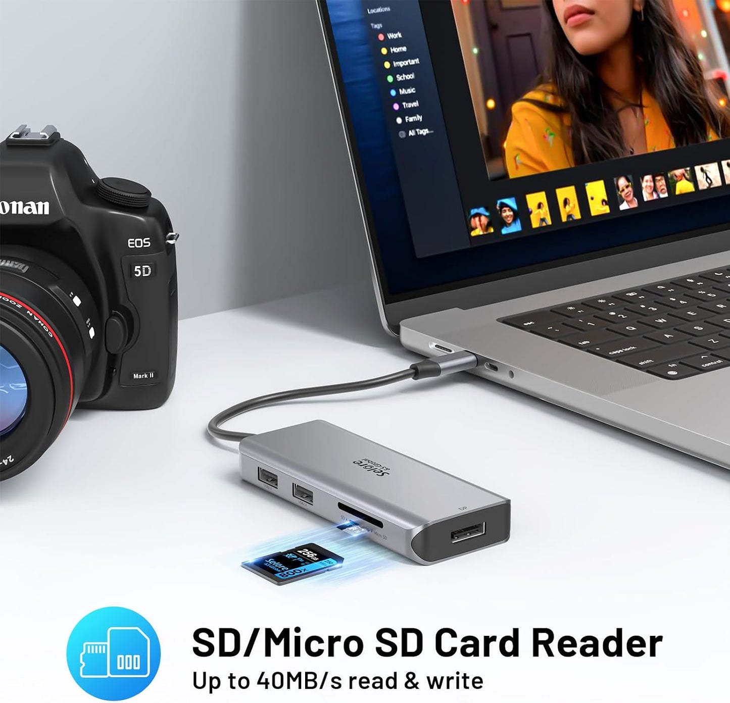 USB C Docking Station Dual HDMI Monitor Adapter 9 in 1 Triple Display Hub | Dual HDMI, Displayport, SD/microSD Card Reader, 2 USB 2.0, 1 USB 3.0, 100W PD, for USB C Thunderbolt 3/4 Laptops