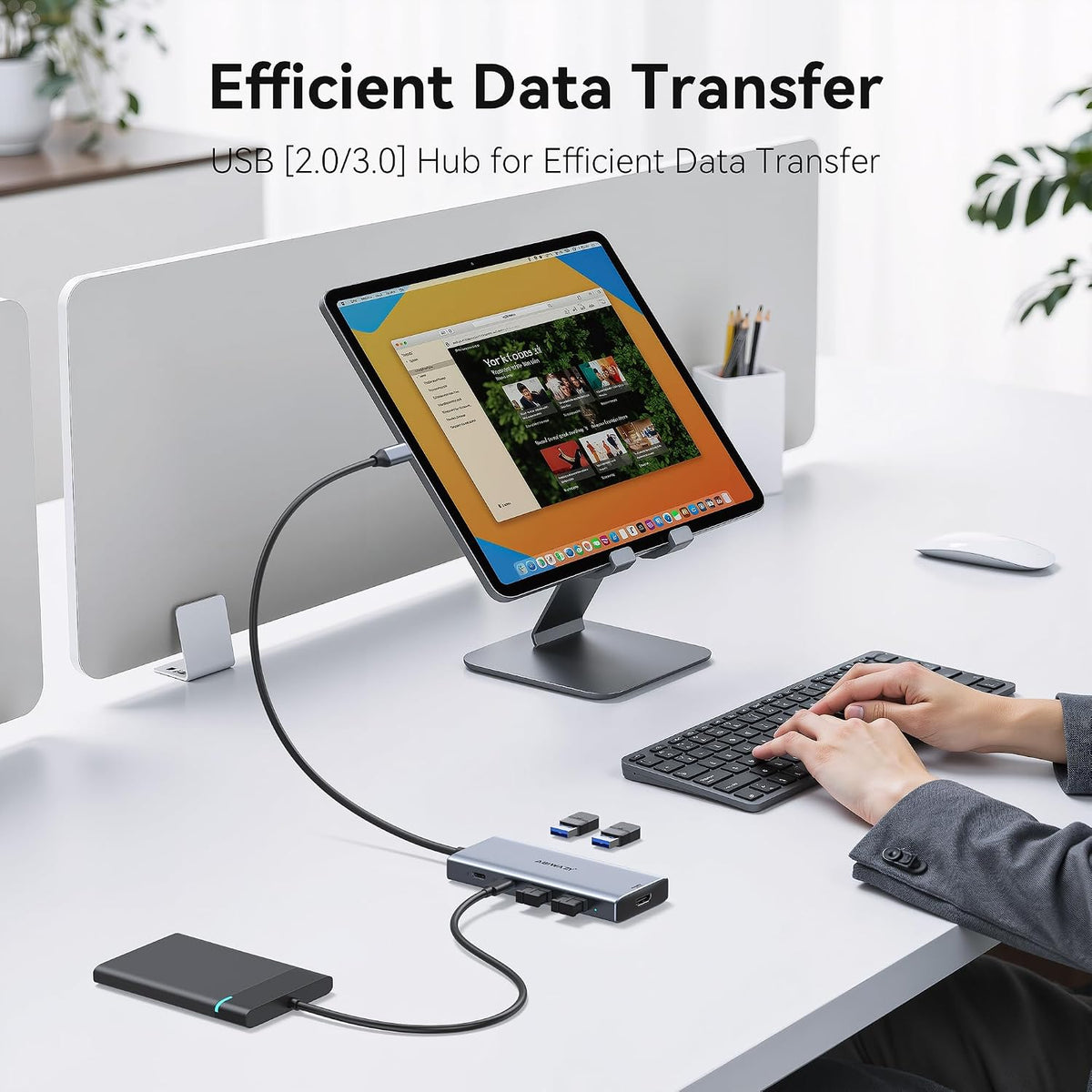 ABIWAZY USB C Hub Multoport Adapter, 9 in 1 Mac Adapter for MacBook Pro/Air