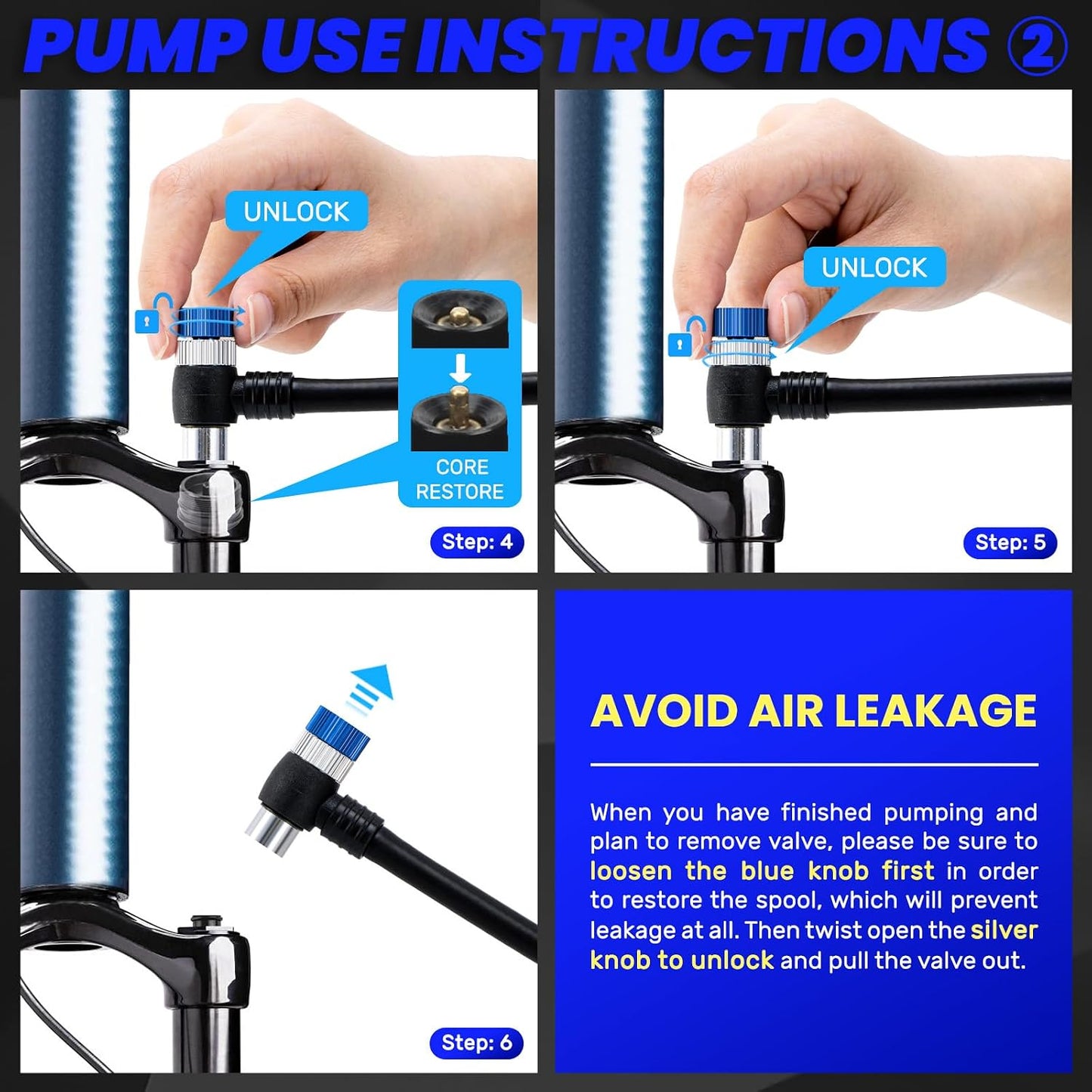 High Pressure Shock Pump: Bike Shock Air Pump with Gauge 400 PSI for Fork and Rear Bicycle Suspension,Mini Mountain Bicycle Pump Fits Schrader Valve